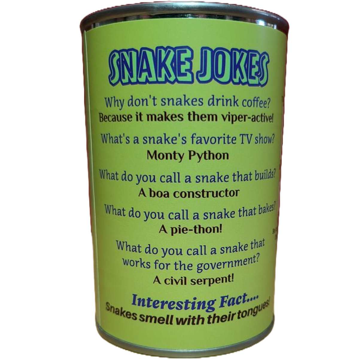 Slinky the Canned Snake Stuffed Animal Plush w/Funny Jokes