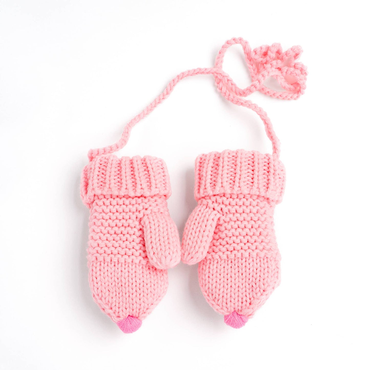 Knit Mouse Mittens for Kids- Toddler / Small Child - Pink