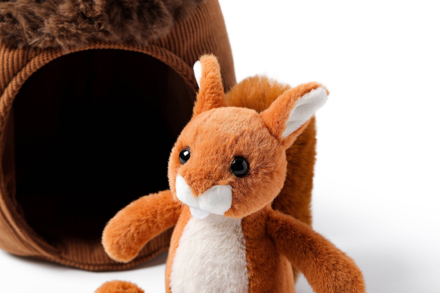 McHugs Oak Squirrel House Scene Weighted Plush Animal 7"