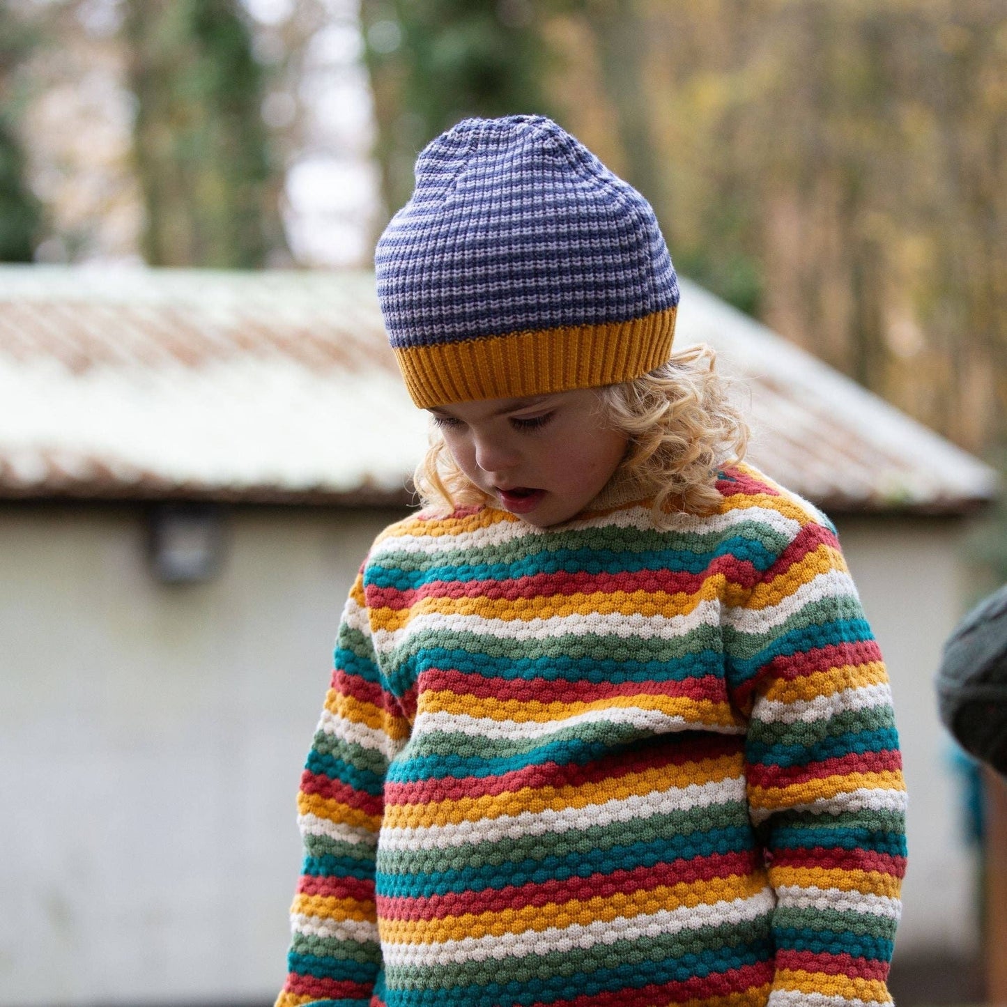 From One To Another Honeycomb Rainbow Snuggly Knitted Jumper