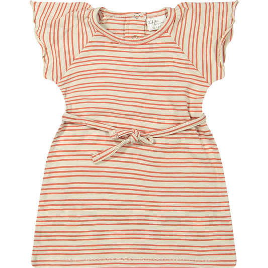 Jersey Stripe Dress | Apricot