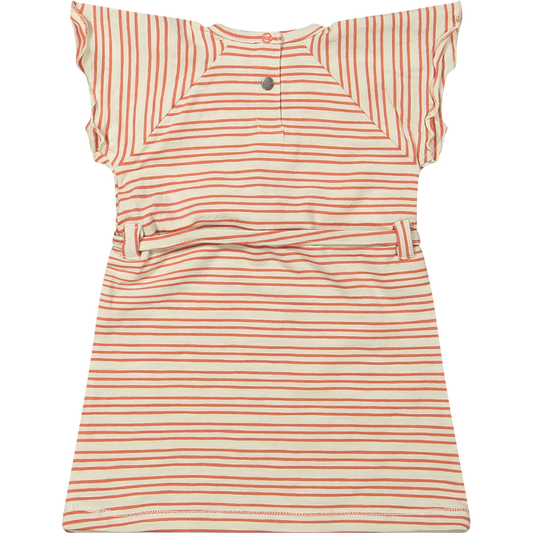 Jersey Stripe Dress | Apricot