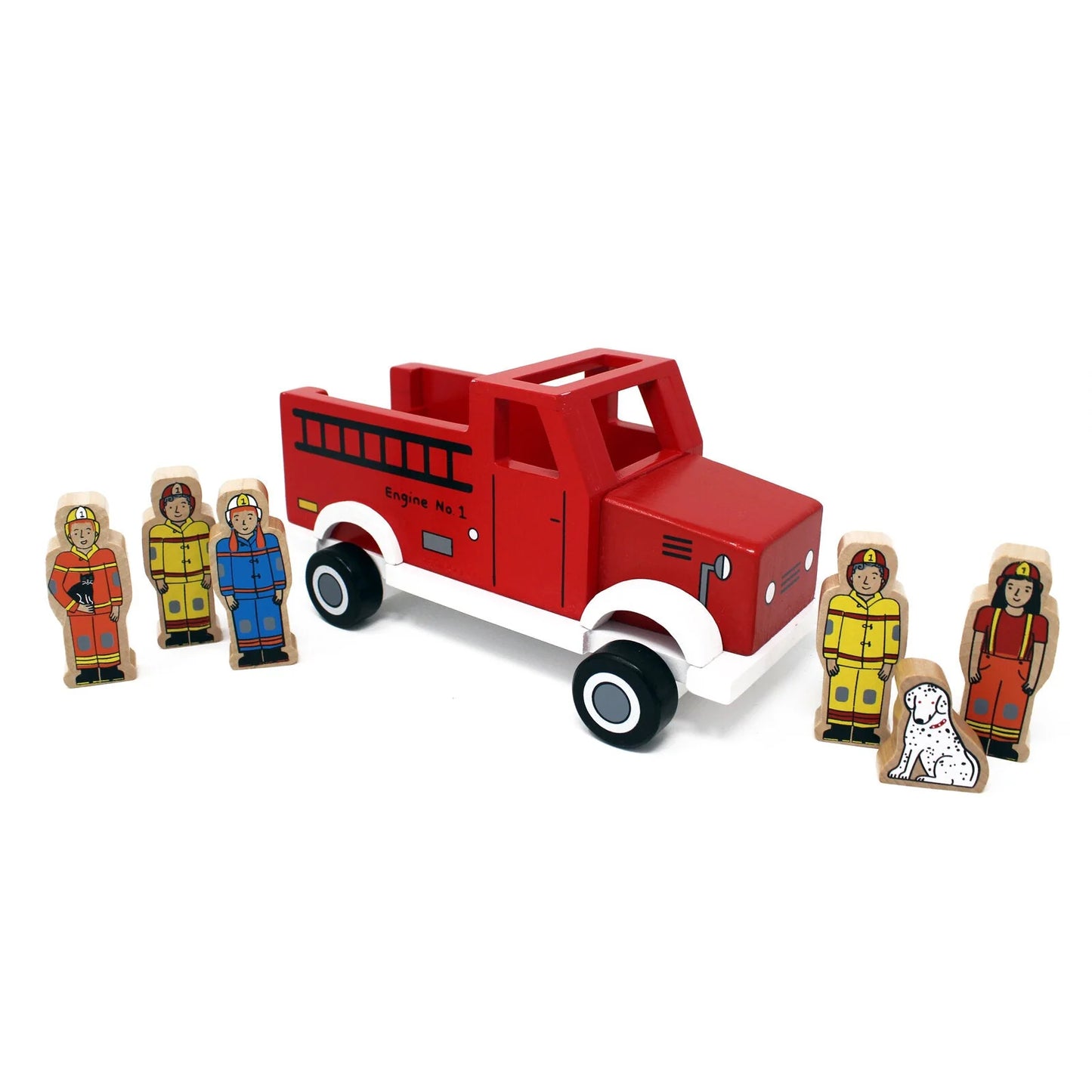 Magnetic Wooden Red Firetruck