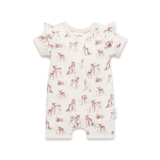 Fawn Meadow Zip Romper