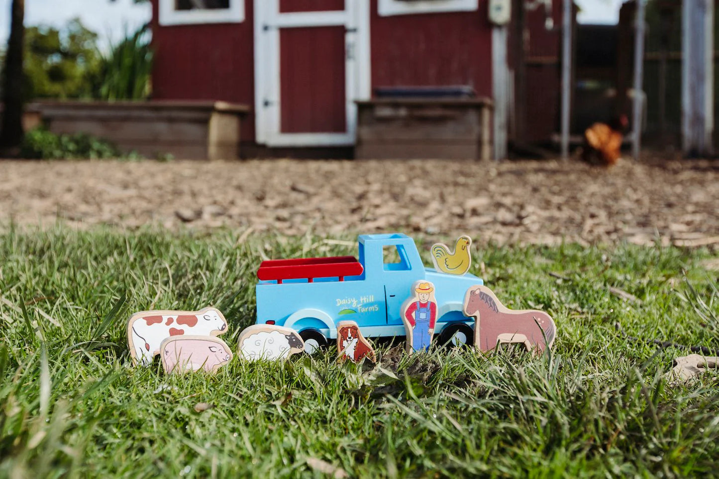 Magnetic Wooden Vehicle Play Set | Farm Truck
