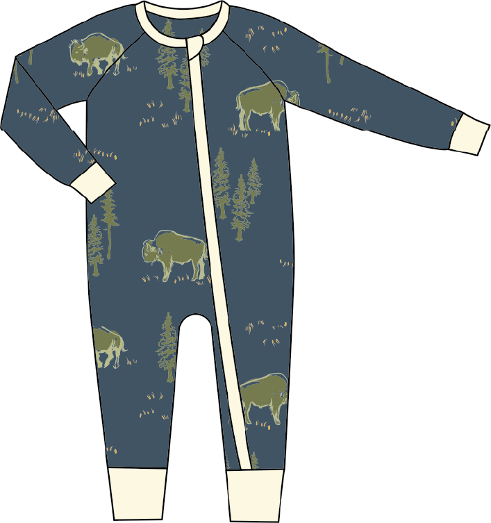 Free Range Bison Bamboo Pajama