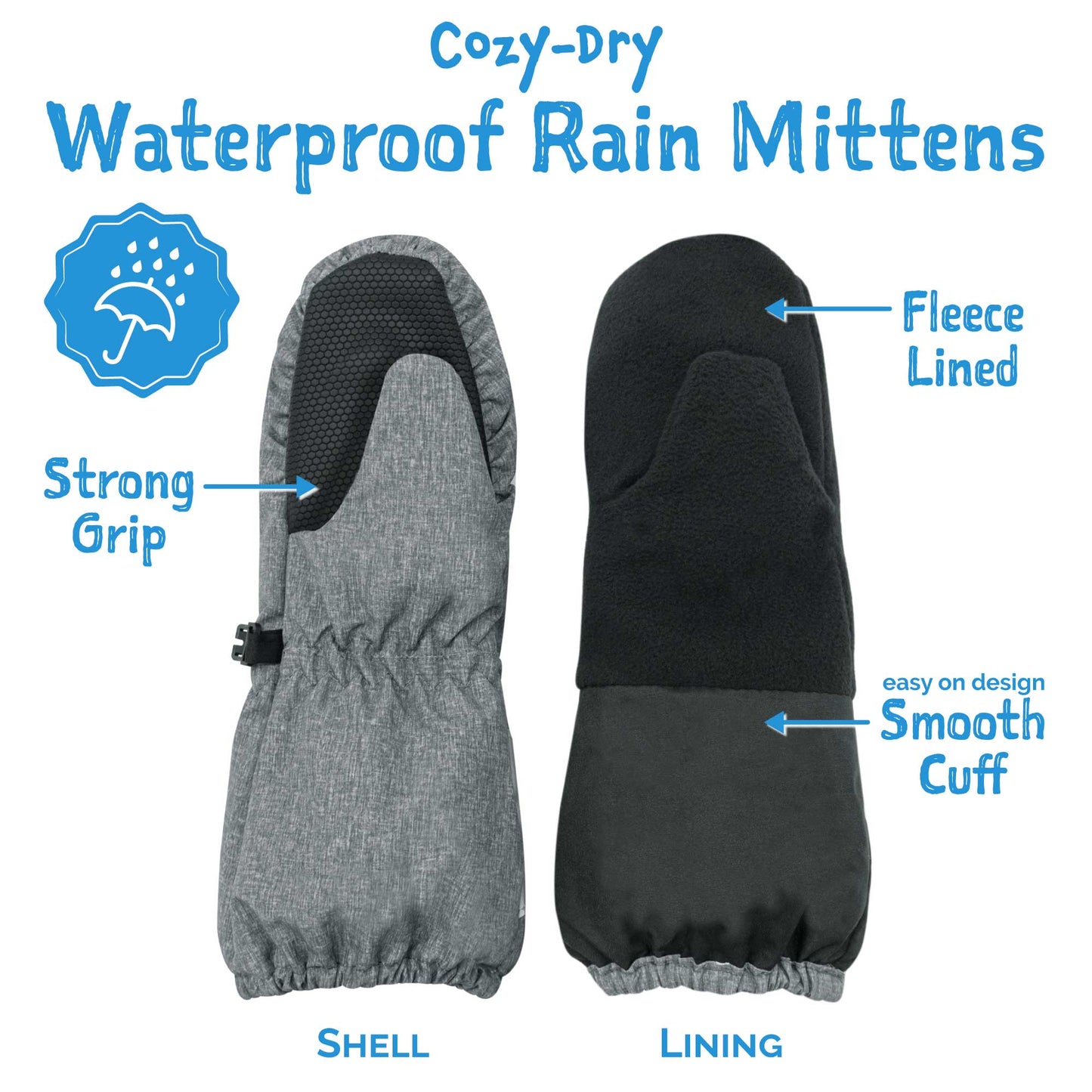 Polar Pals | Cozy-Dry Waterproof Rain Mittens
