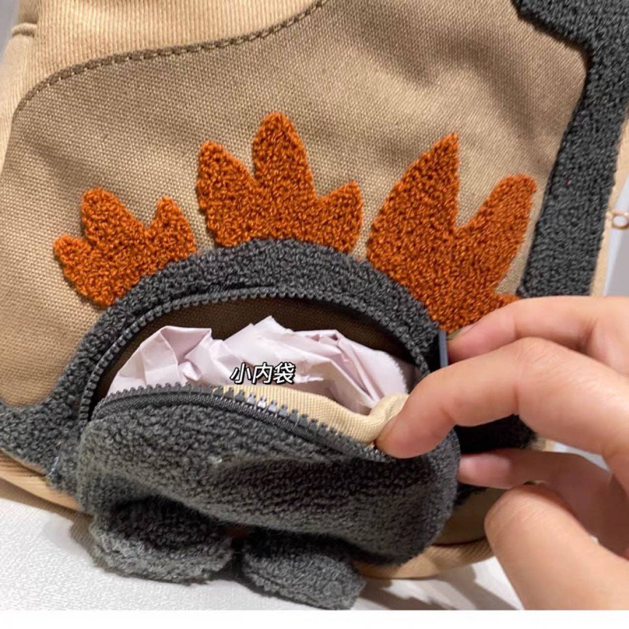 Children's Dinosaur Backpack Cute Canvas Lightweight School Bag