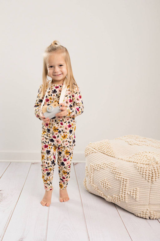 Bamboo Toddler Two-Piece Pajama Watercolor Floral