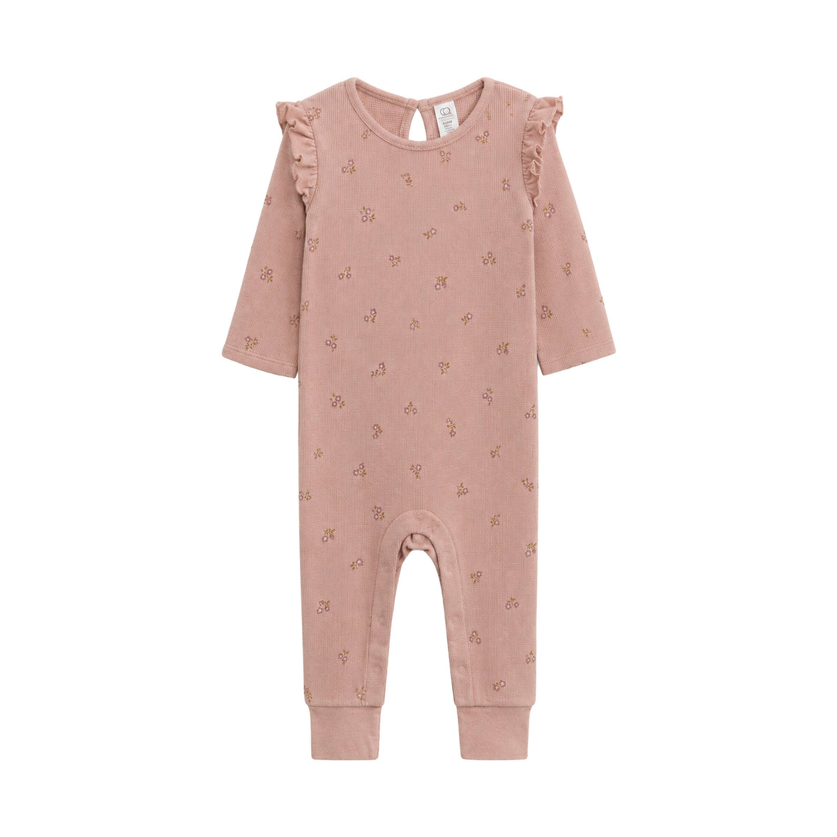 Mila Waffle Knit Flutter Sleeve Romper - Tilda Floral