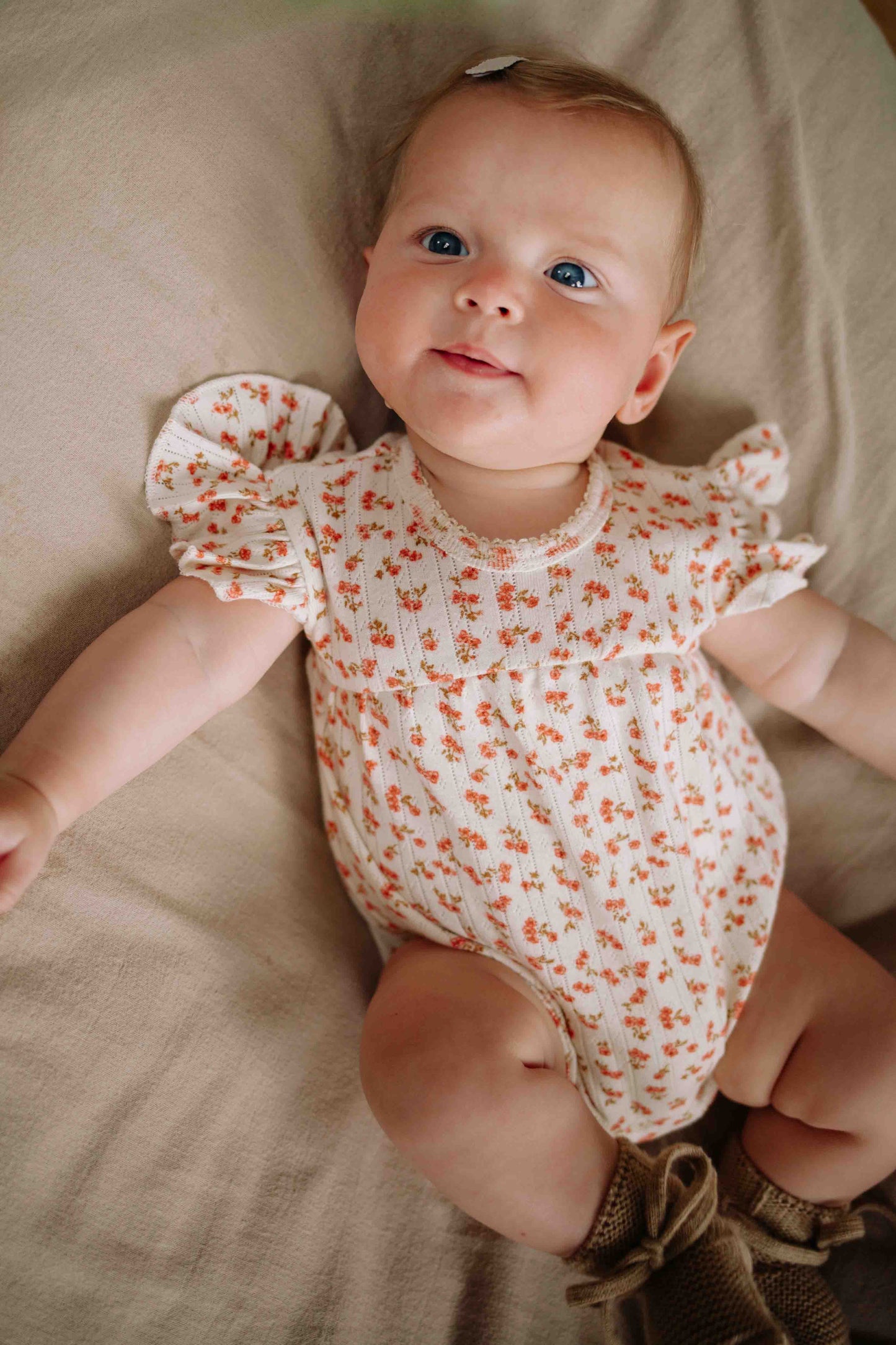 Lisa Romper | Pointelle blossom