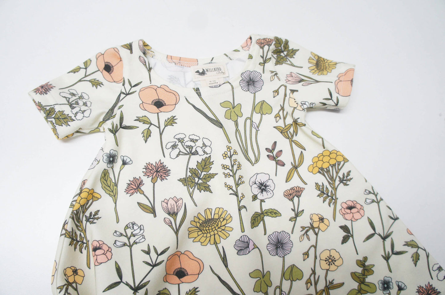 Dress- Baby/toddler/kids - Chickadee Swing Dress, Wildflowers