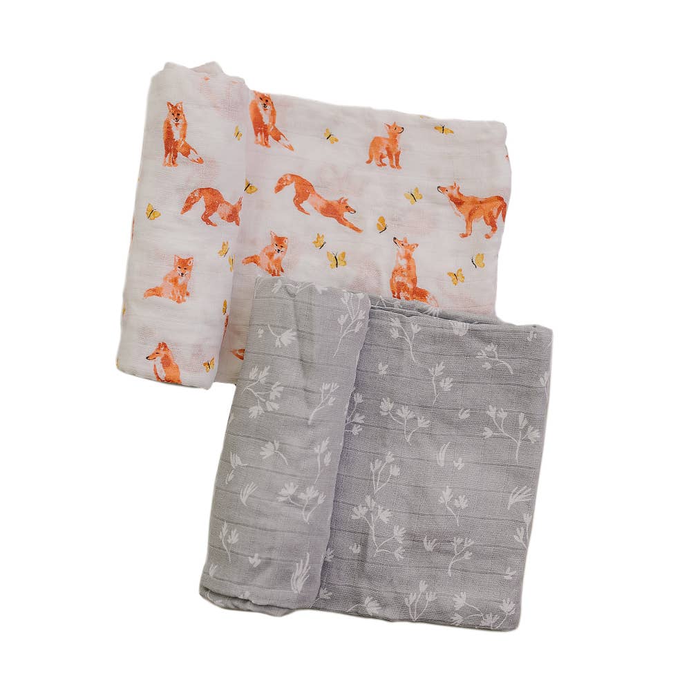 Fox Tales + Prairie Bamboo Blend Muslin Swaddle Set