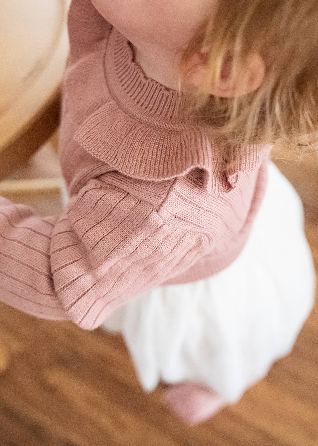 Ruffle Neck Sweater Knit Top & Tutu Baby Dress (Organic)