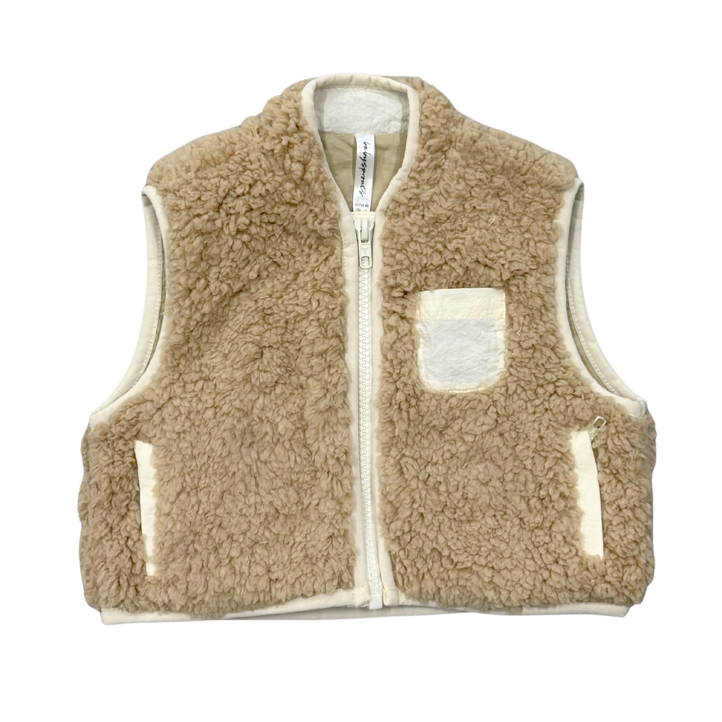 Babysprouts Sherpa Zipper Vest