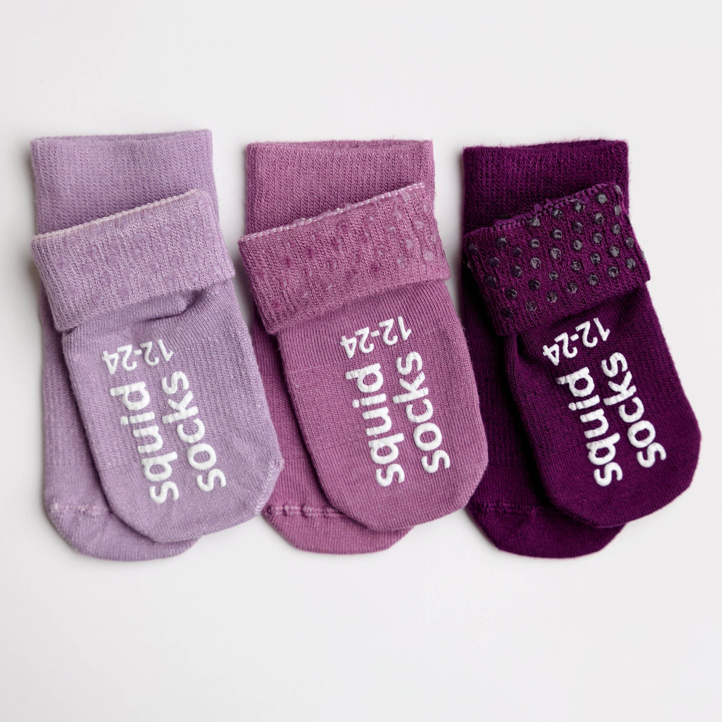 Orchid - Non-Slip Baby Socks in Lilac, Lavender, Plum Colors