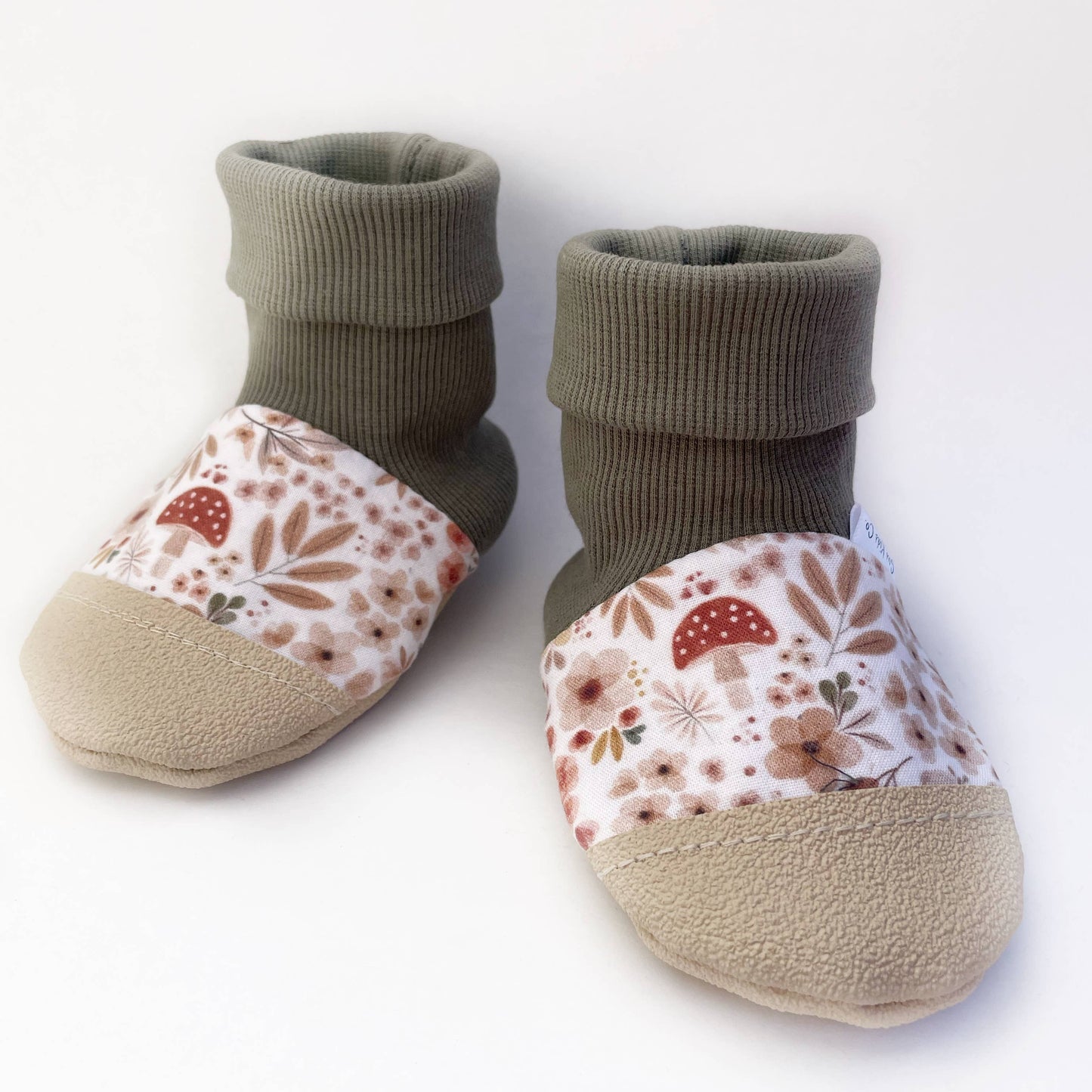 Mushroom Floral Baby Booties
