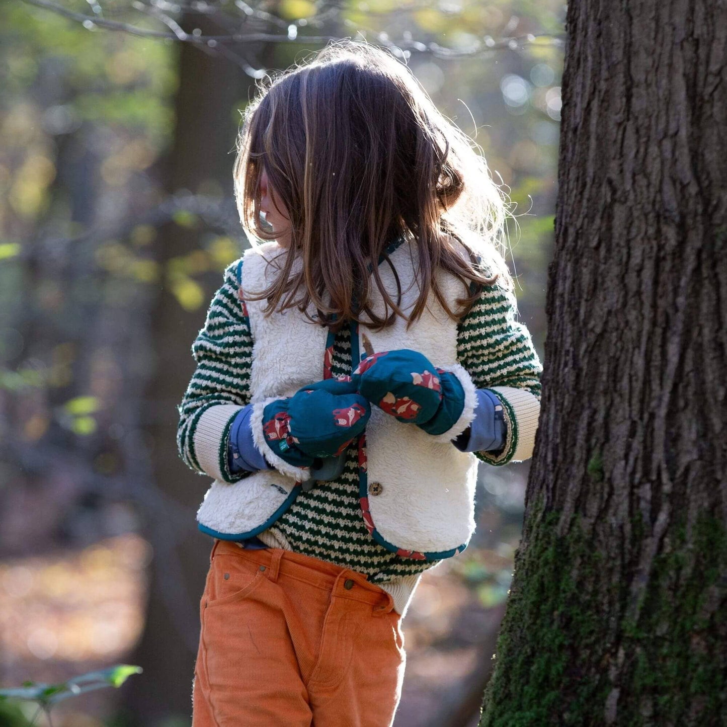 Olive Striped Snuggly Knitted Jumper