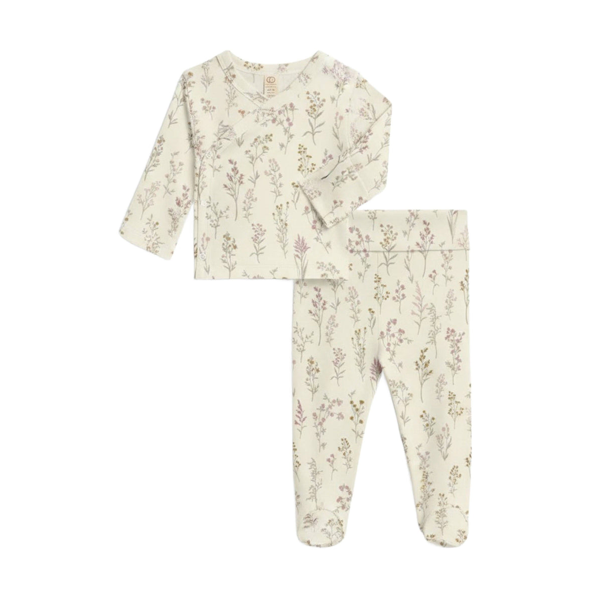 Riley 2 Piece Kimono Top and Pant Set - Botanicals