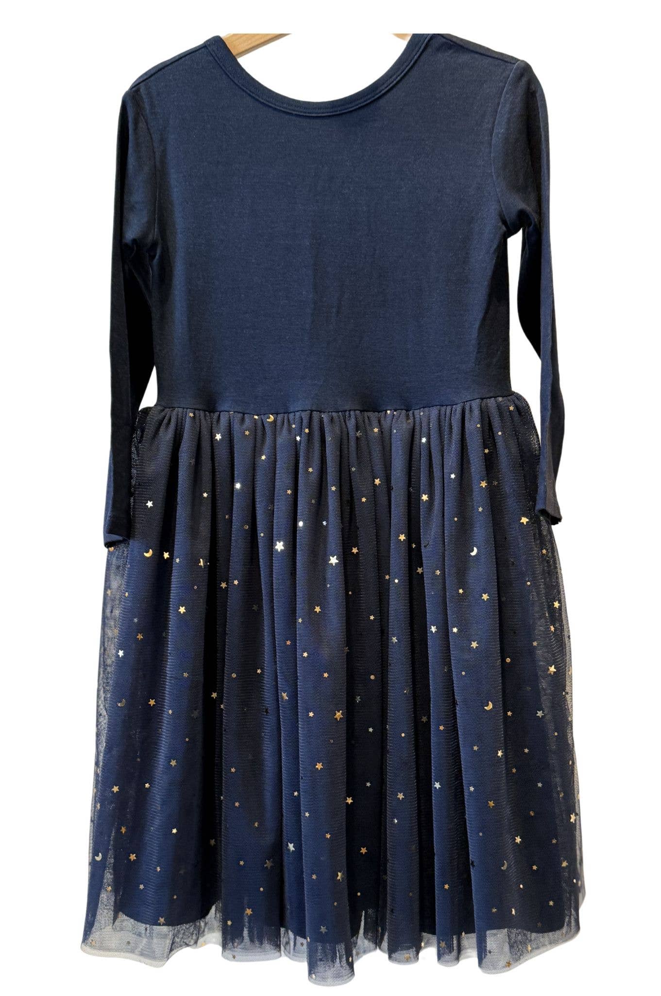 Kids Party Dress - Girls Navy Tulle Holiday Dress - Esme