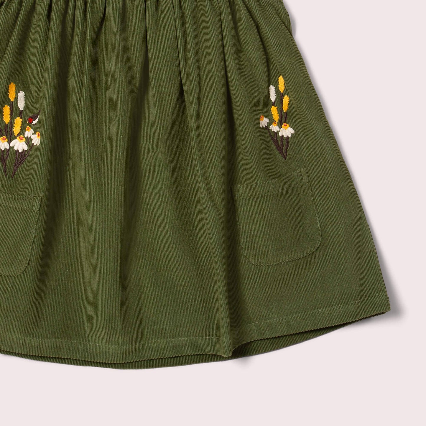 Chive Corduroy Swing Dress