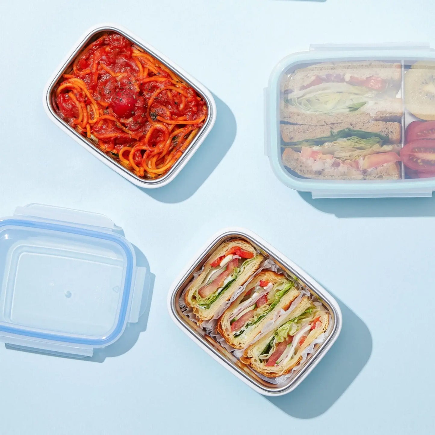 16 oz Stainless Steel Lunch Bento w/ Leakproof Lid