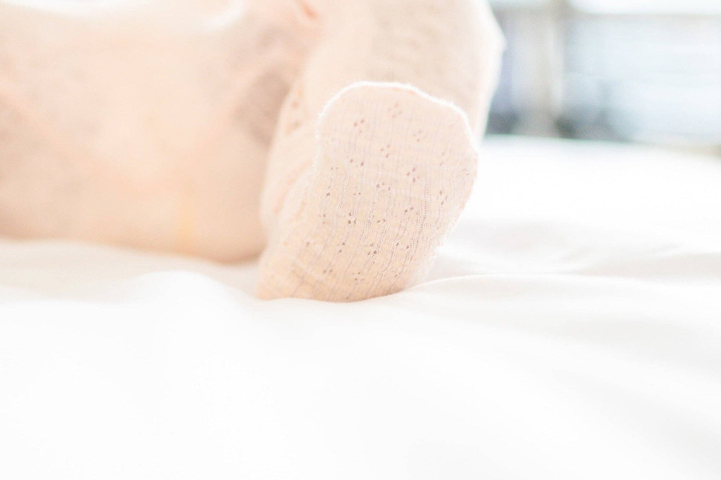 Organic Pointelle 2-Way Zipper Footie in Cotton Candy