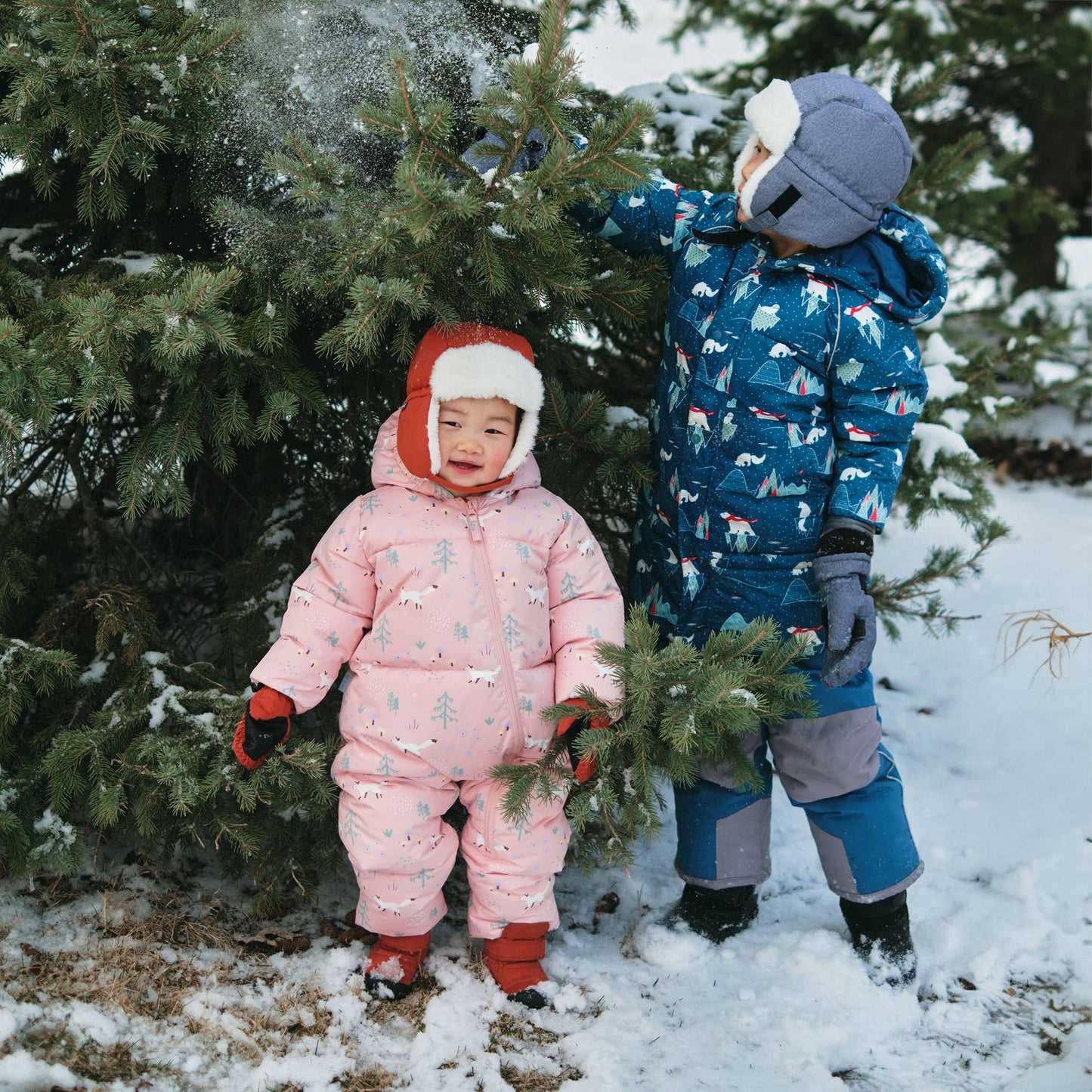 Pink Forest | Baby Snowsuit