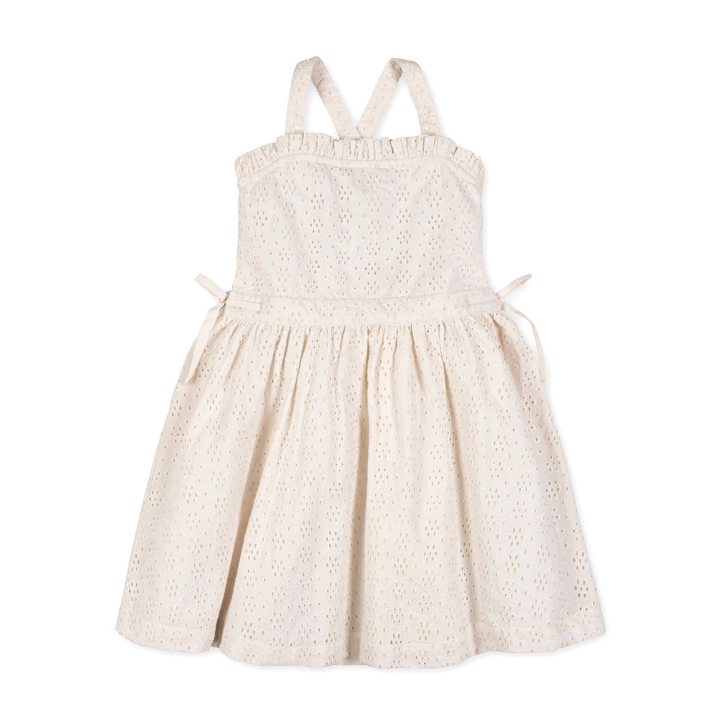 Organic Ruffle Edge Eyelet Dress