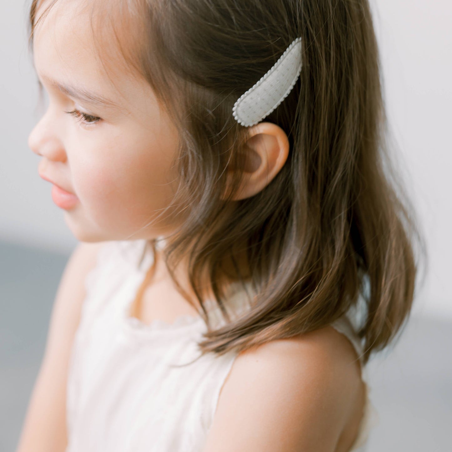 Delilah Peach Floral Fabric Hair Clips