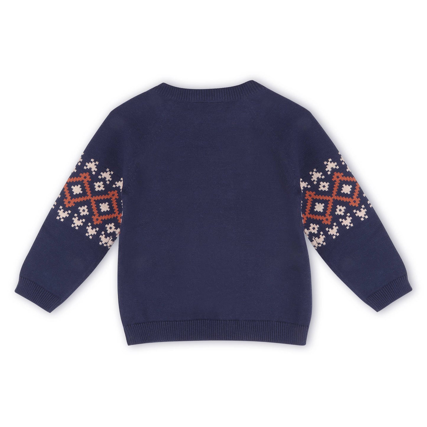 Fair Isle Raglan Sleeve Baby Pullover Sweater (Organic)