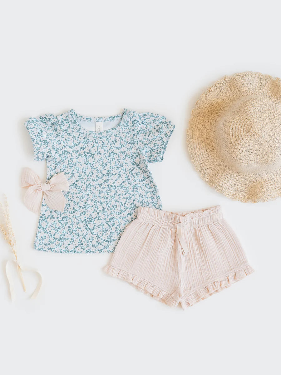 Luz Muslin Ruffle Shorts - Shell