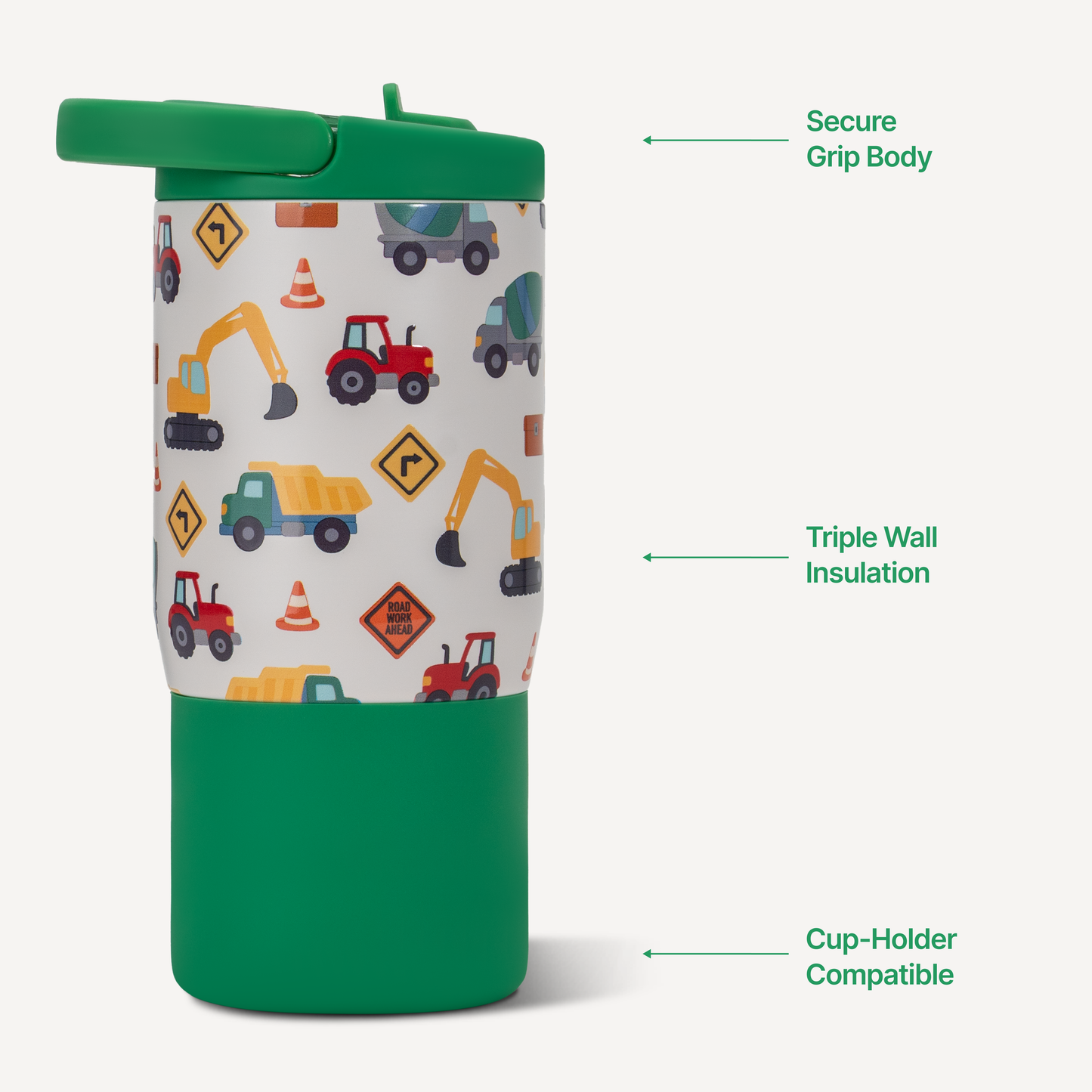 Under Construction HydroJug 14 oz Sport Kids Water Bottle
