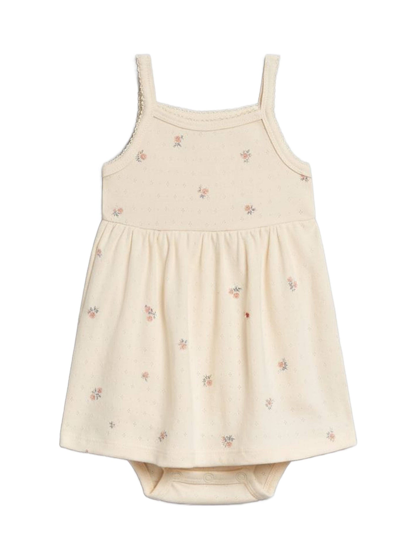 Soleil Pointelle Bodysuit Dress - Maris Floral / Ivory + Sea