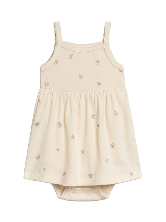 Soleil Pointelle Bodysuit Dress - Maris Floral / Ivory + Sea