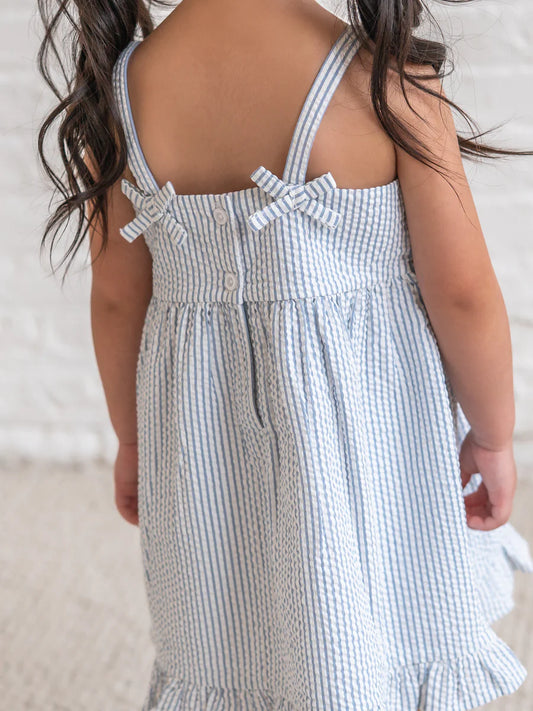 Juliette Seersucker Tank Dress - Shore Stripe / Sea