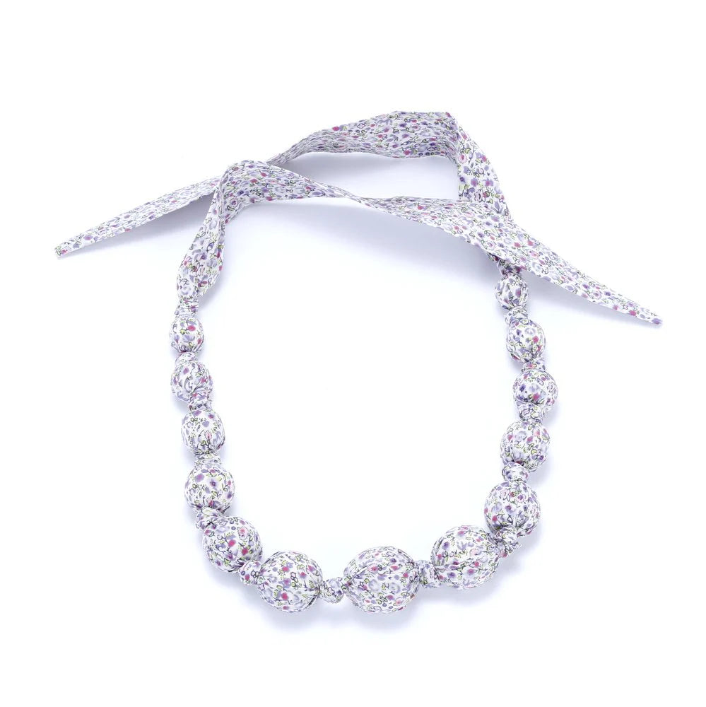Fabric Necklace - Vintage Floral Pastel