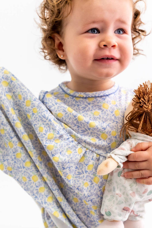 Lemons Pima Baby Dress w/Bloomer