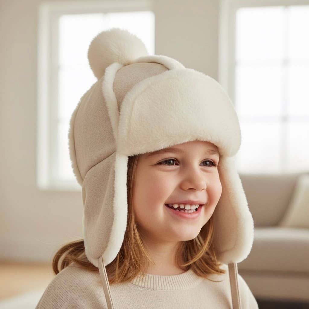 Faux-Fur Winter Hat for Kids- Cozy Winter Hat for Toddlers