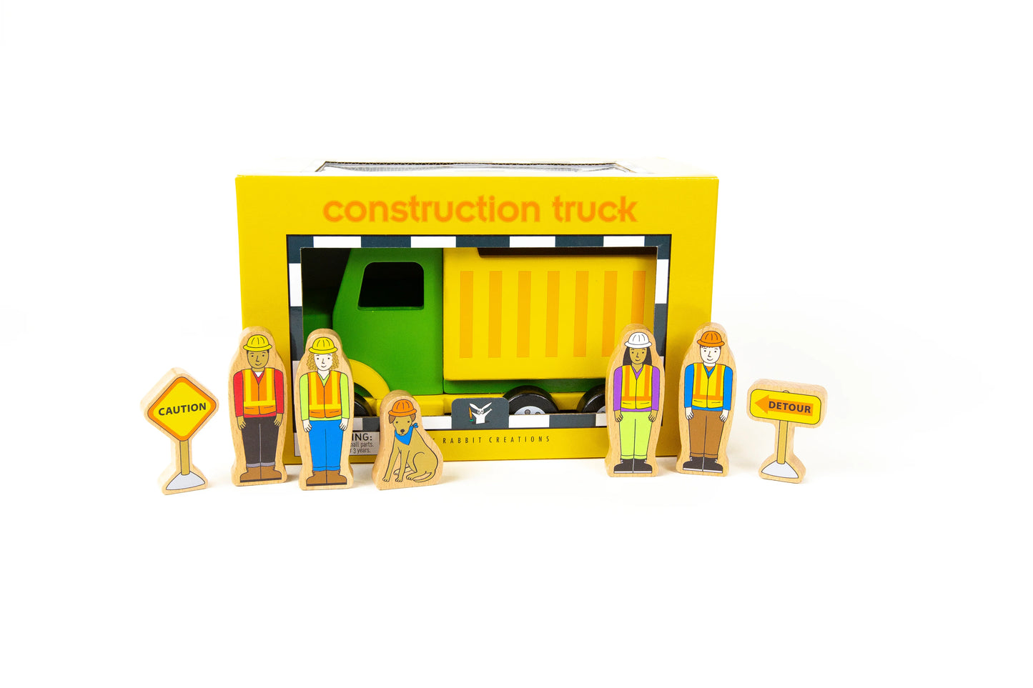Magnetic Wooden Construction Truck