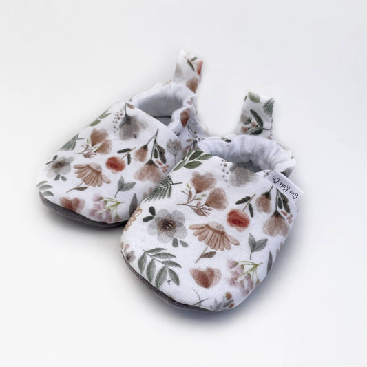 Sage Floral Baby Shoes