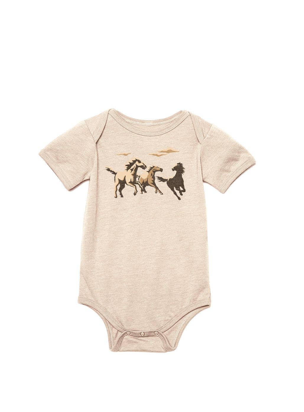 Wild Horses Western Infant Onesie