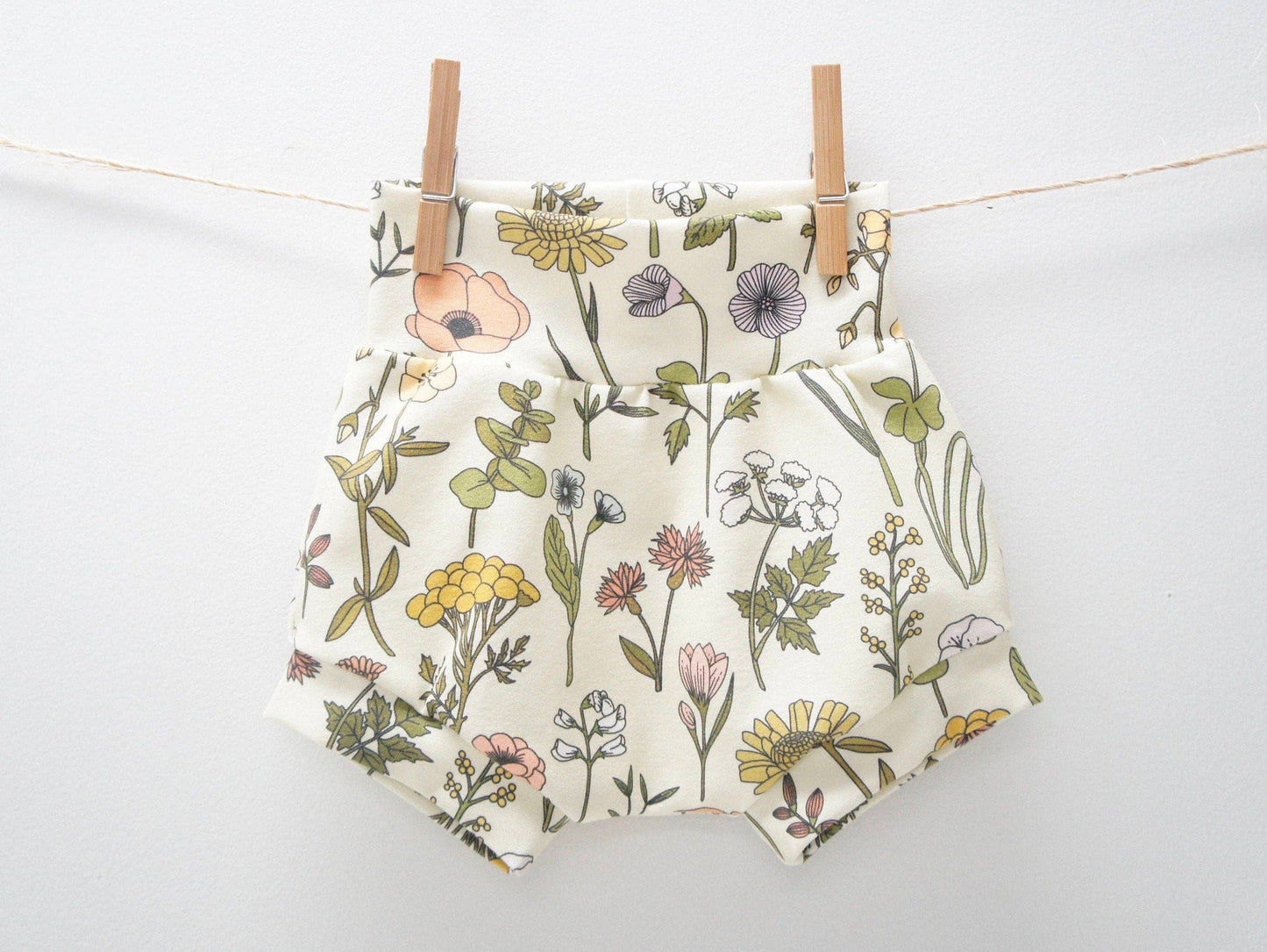 Shorties - Baby/toddler Cotton Spandex Shorties, Wildflower