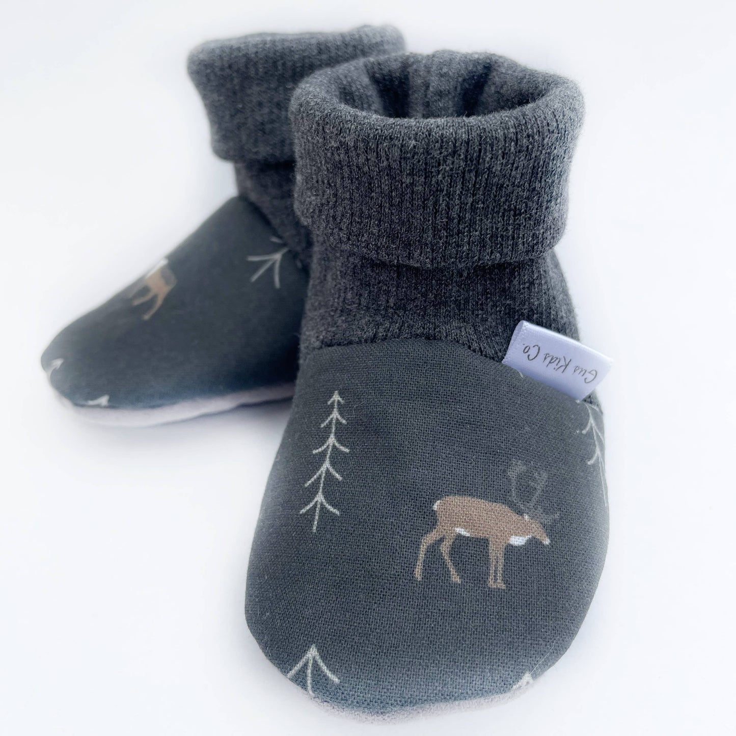 Moose Forest Baby Booties 