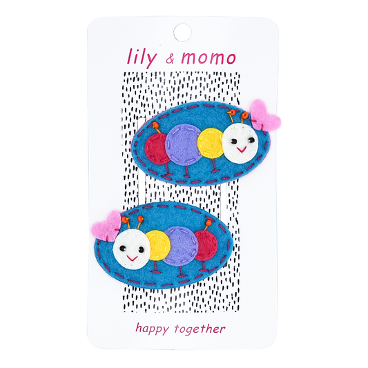 Cute Caterpillar Hair Clips | Multi