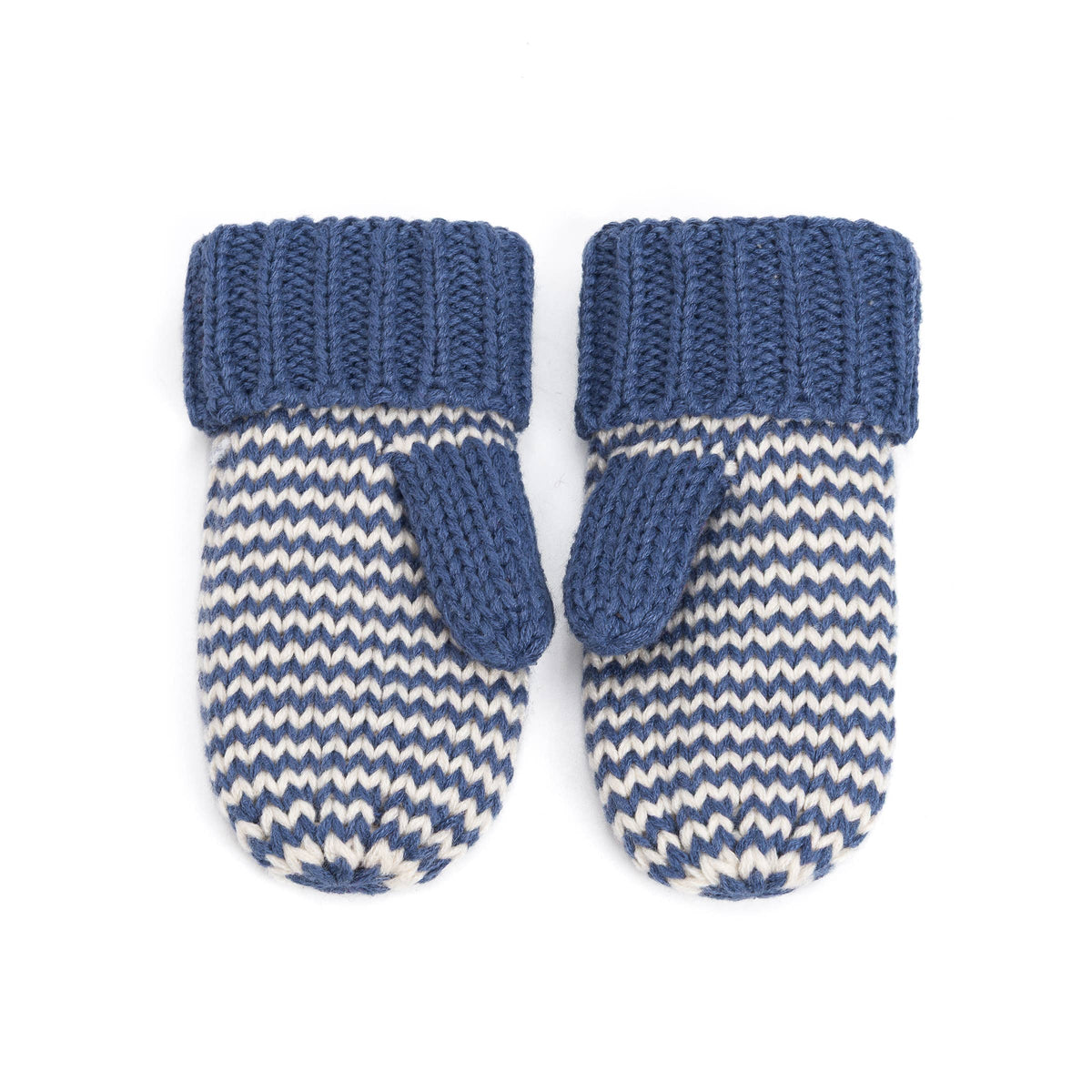 Classic Knit Winter Mittens for Kids 1-12, Stripe Pattern