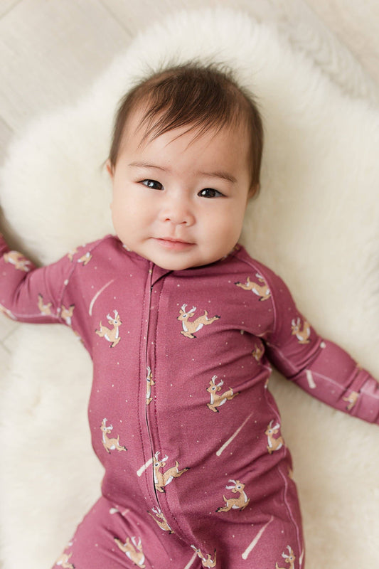 Bamboo Baby Pajamas Zip Up Sleeper - Comet