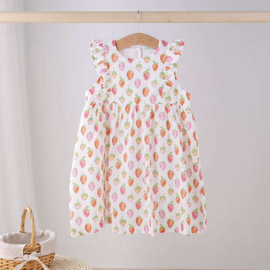Berry Cute Organic Muslin Dress