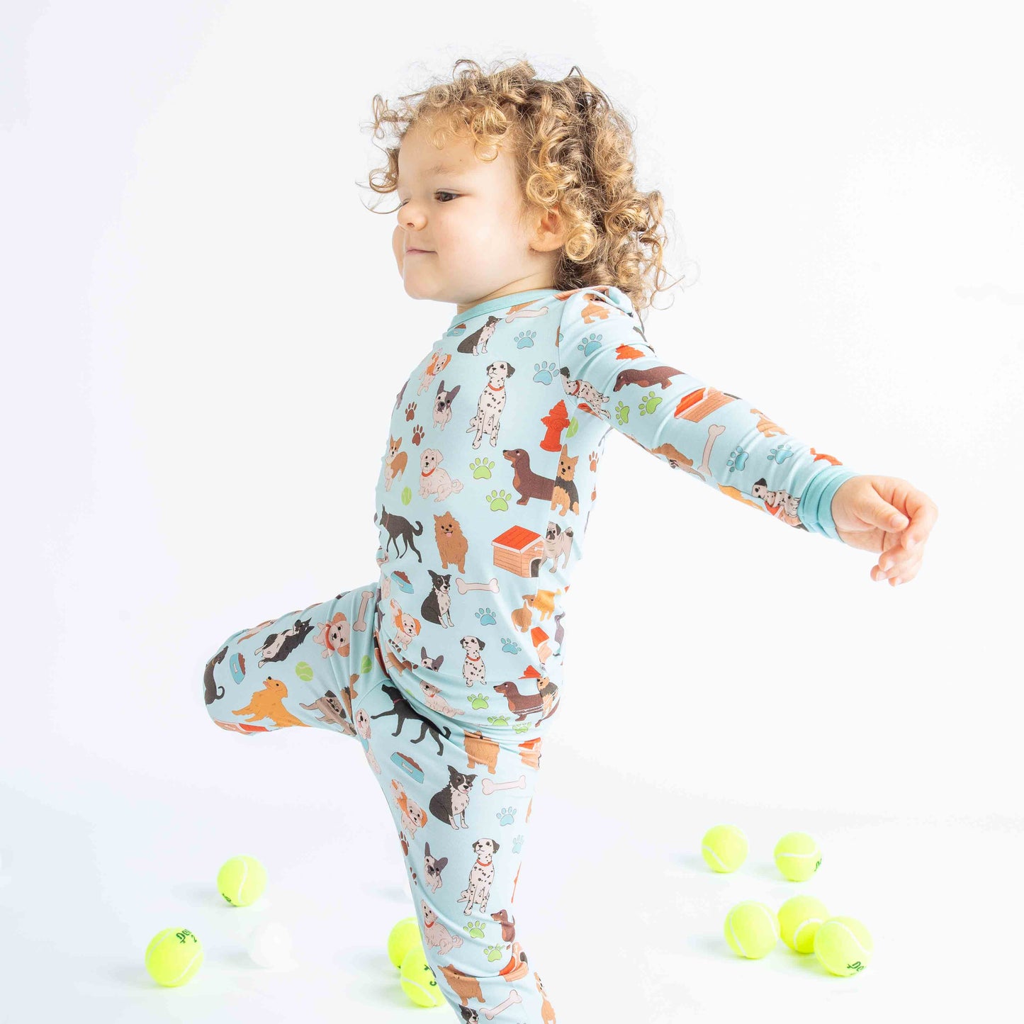 Dogs Bark Pets Kids Bamboo Pajamas Toddler Sleep Set
