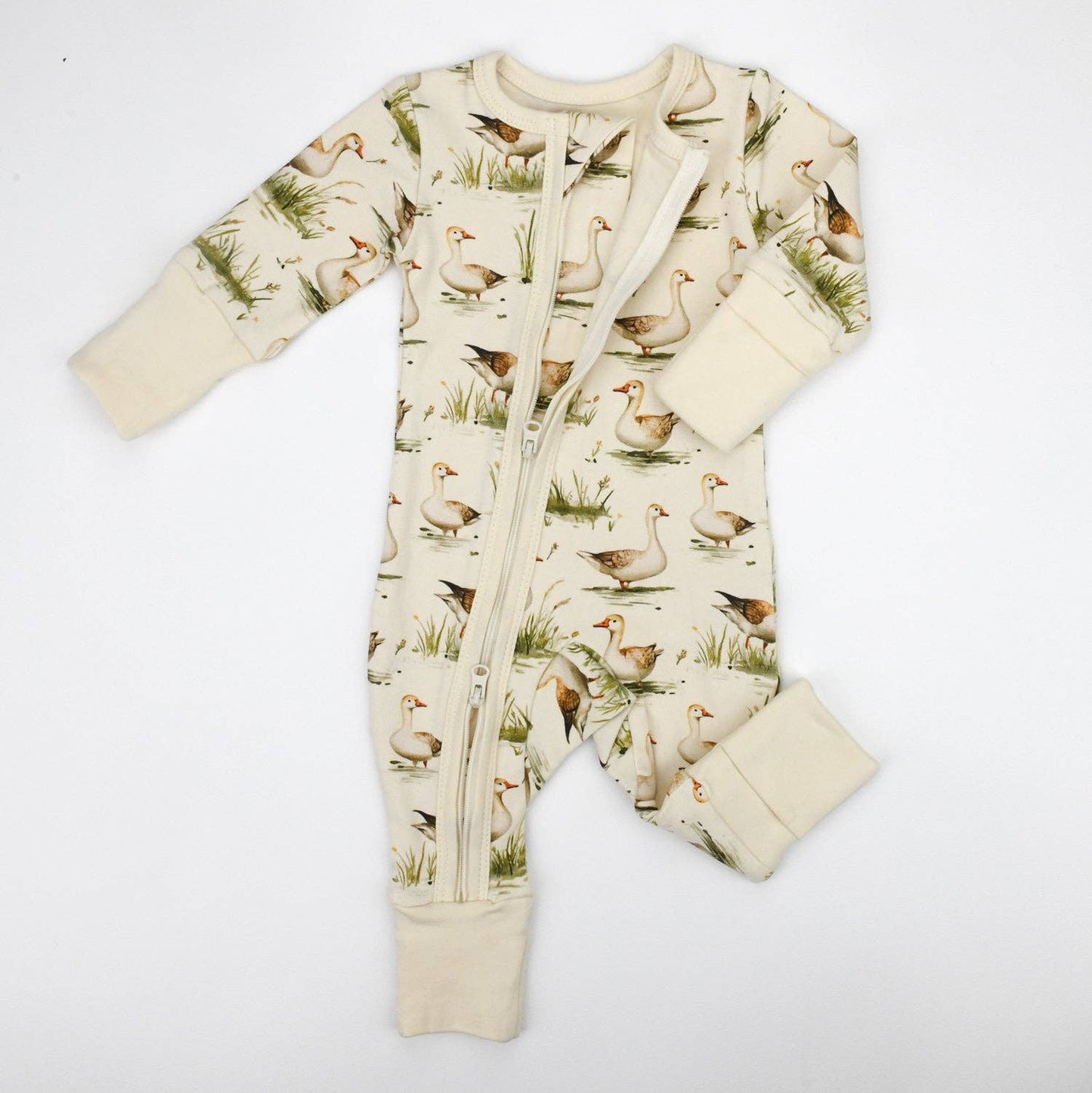 Organic Cotton Baby Pajamas 2-Way Zip Front Zipper Sleeper, Marley